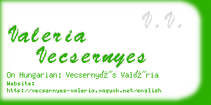valeria vecsernyes business card